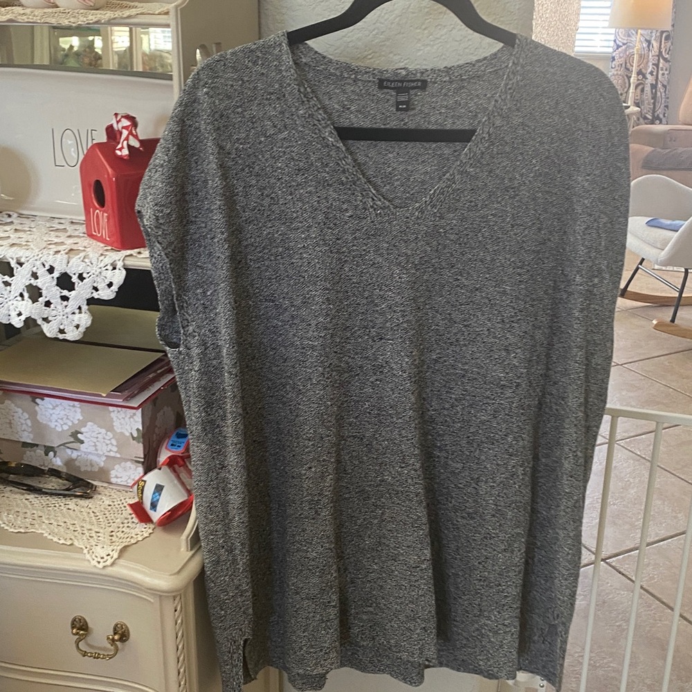 Eileen Fisher med sweater w cap sleeves